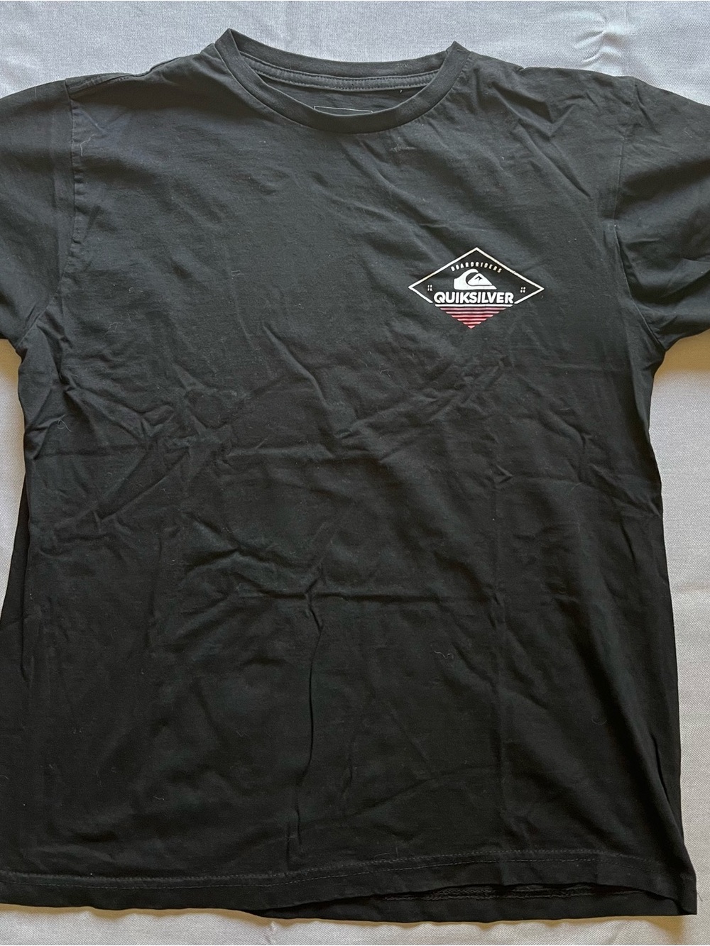 Quiksilver Black Short-Sleeve Tee with Small Chest Emblem